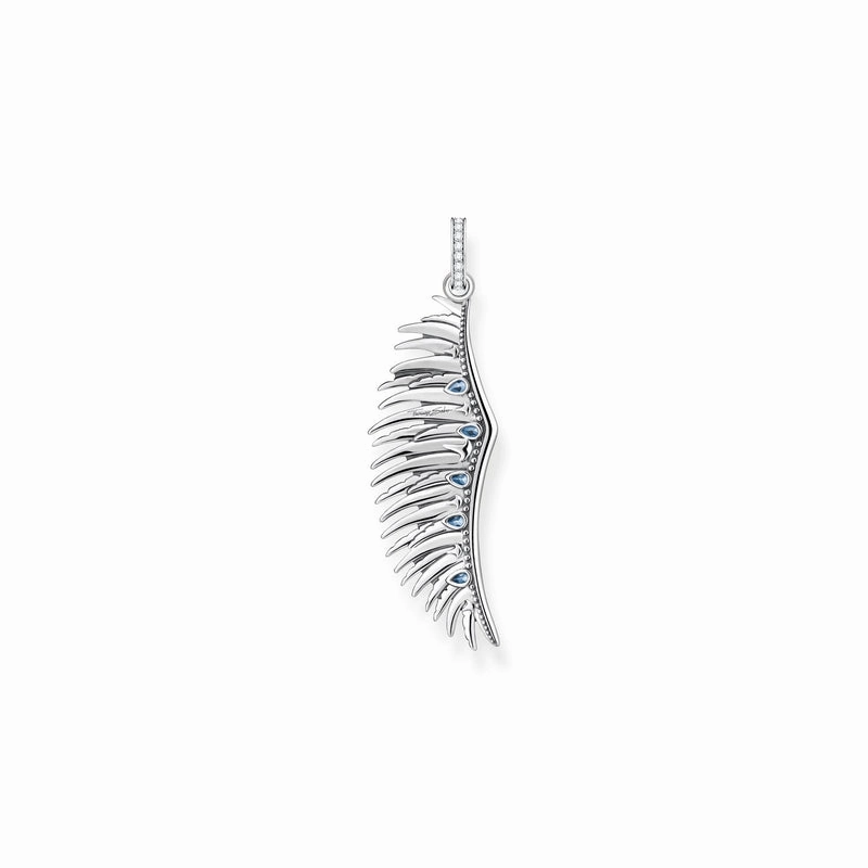 Thomas Sabo Pendant Phoenix Wing With Blue Stones Silver
