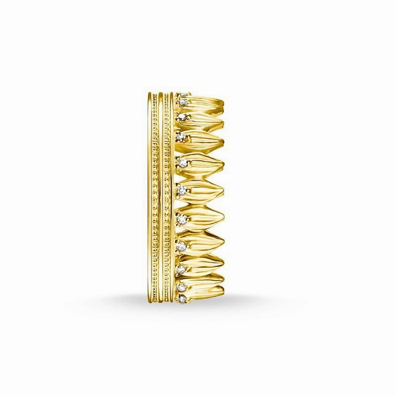 Thomas Sabo ring leaves crown gold