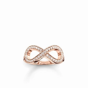 Thomas Sabo Rose Gold Plated Cubic Zirconia Infinity Ring