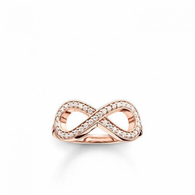 Thomas Sabo Rose Gold Plated Cubic Zirconia Infinity Ring