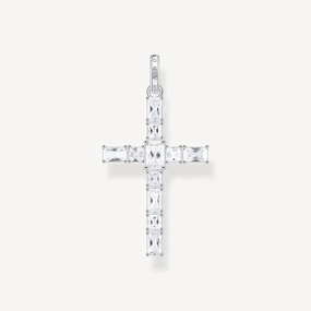 Thomas Sabo Silver Cross Pendant with White Zirconia