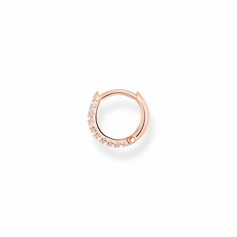 Thomas Sabo Single hoop earring white Stones rose gold