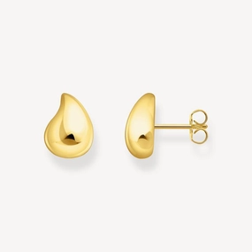 Thomas Sabo Small Gold-plated Ear Studs in Organic Shape