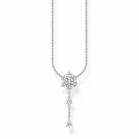 Thomas Sabo Sterling Silver Charm Club Snow Crystal CZ 40-45cm Chain