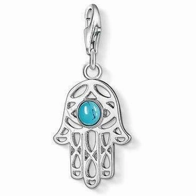 Thomas Sabo Turquoise Hand Of Fatima Charm
