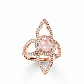 Thomas Sabo Women's Ring Pink Flower