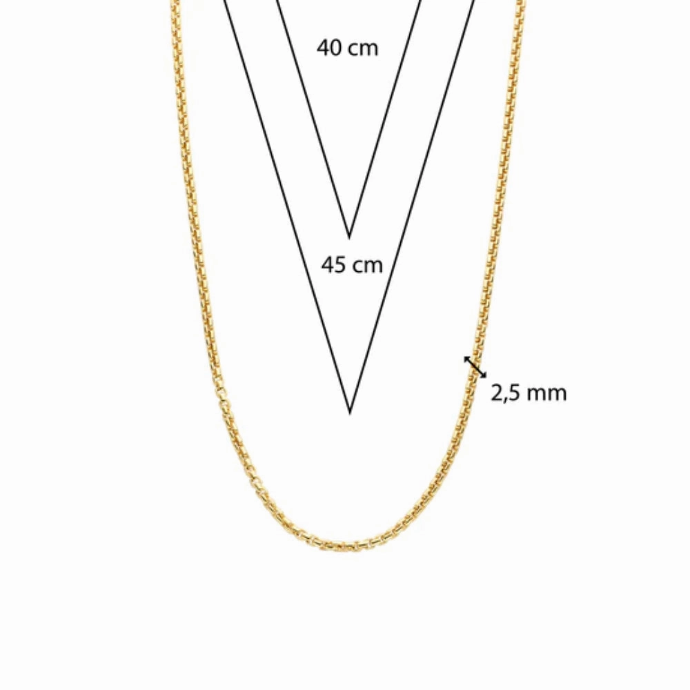 Ti Sento Gold Plated Chain Necklace