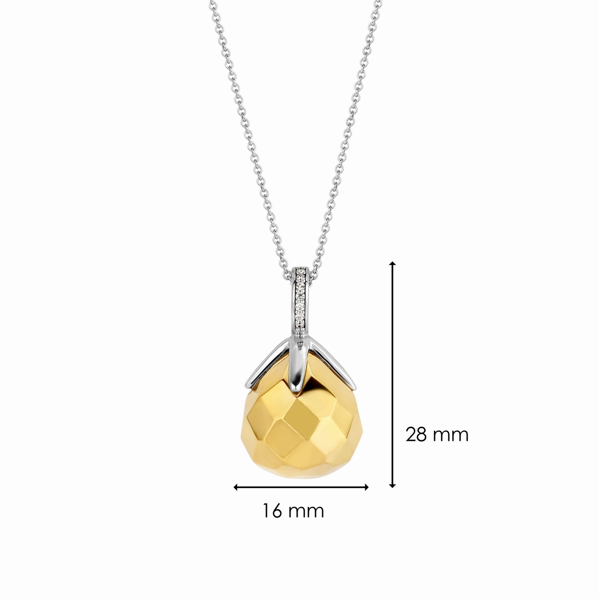 TI SENTO-Milano Sterling Silver/Yellow Gold Plating Pendant