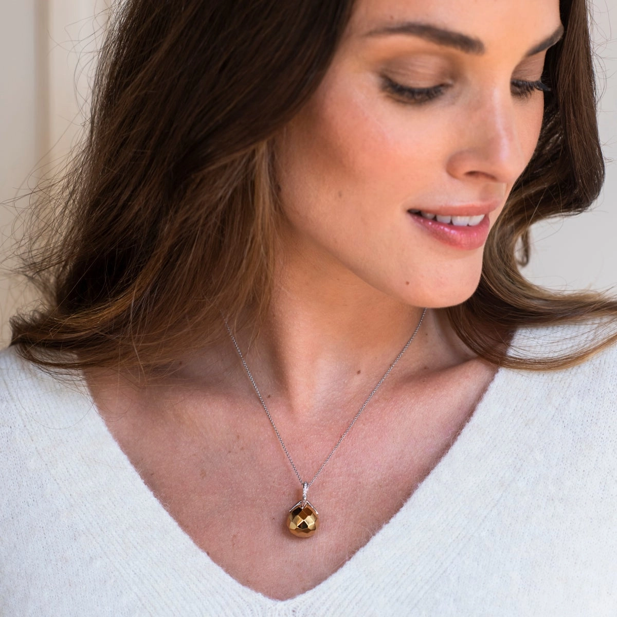 TI SENTO-Milano Sterling Silver/Yellow Gold Plating Pendant