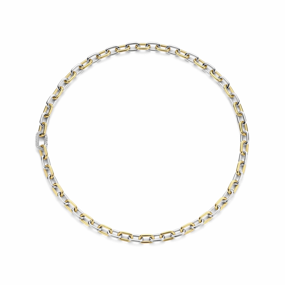 Ti Sento Two-Tone Chain Link Necklace