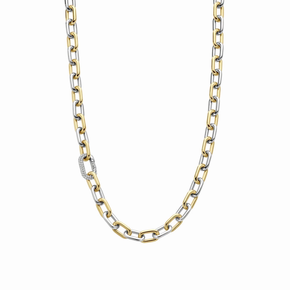 Ti Sento Two-Tone Chain Link Necklace