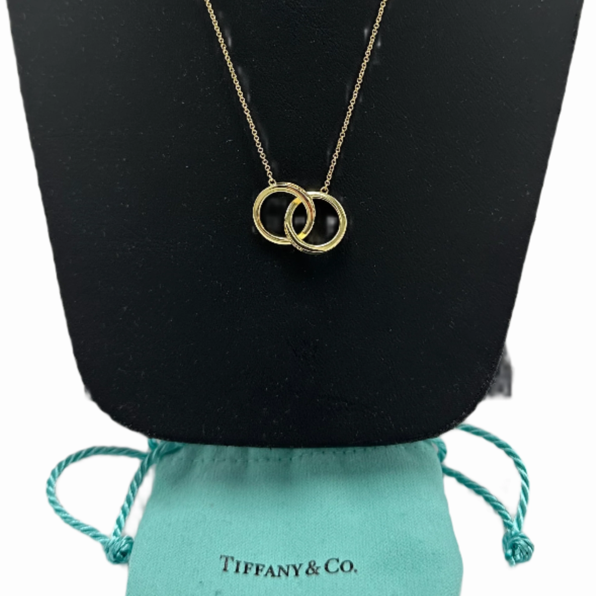 Tiffany & Company 18K Interlocking Circles Designer Luxury Necklace