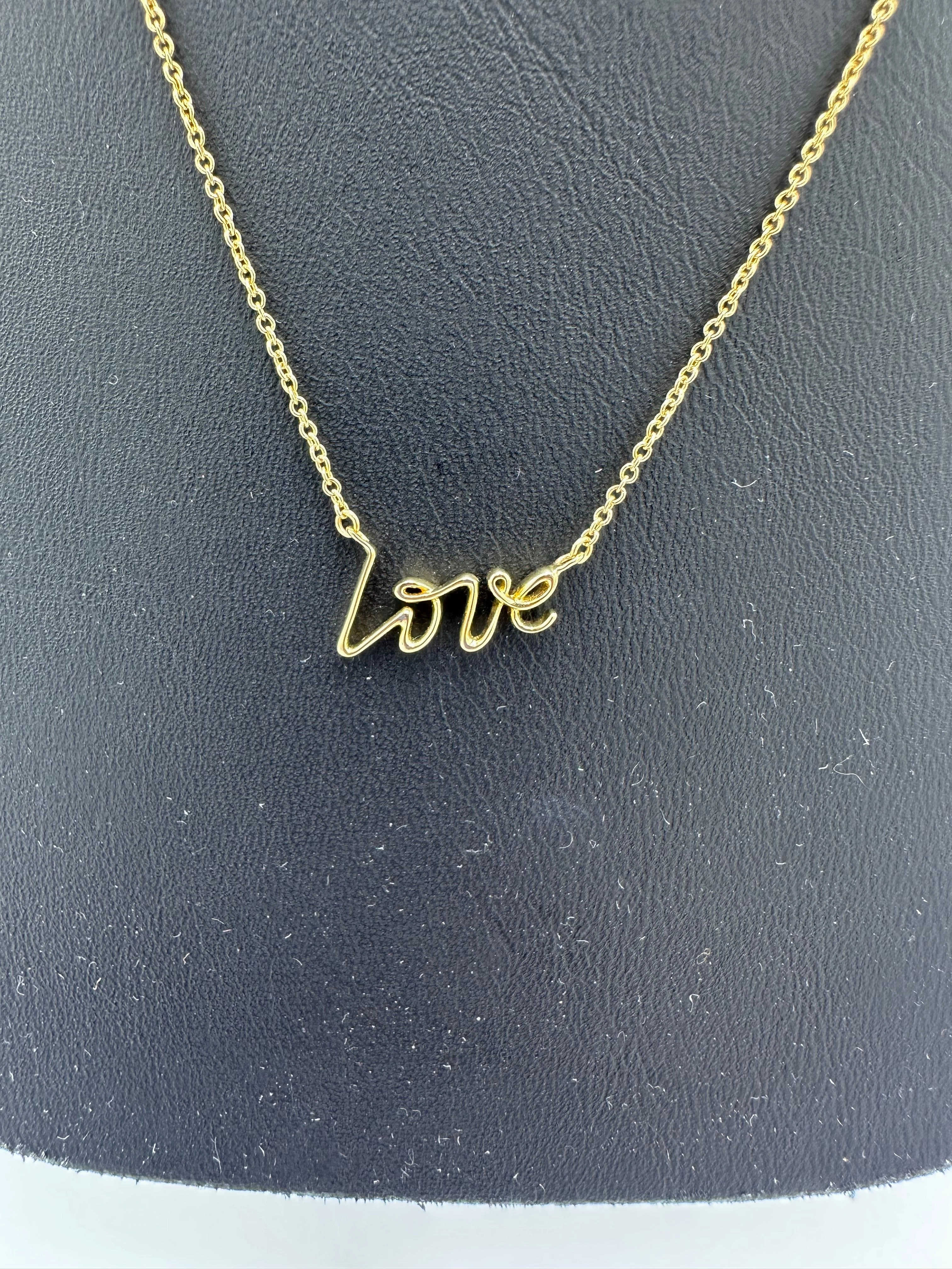 Tiffany & Company 18K Palomas Graffiti Love Designer Luxury Necklace