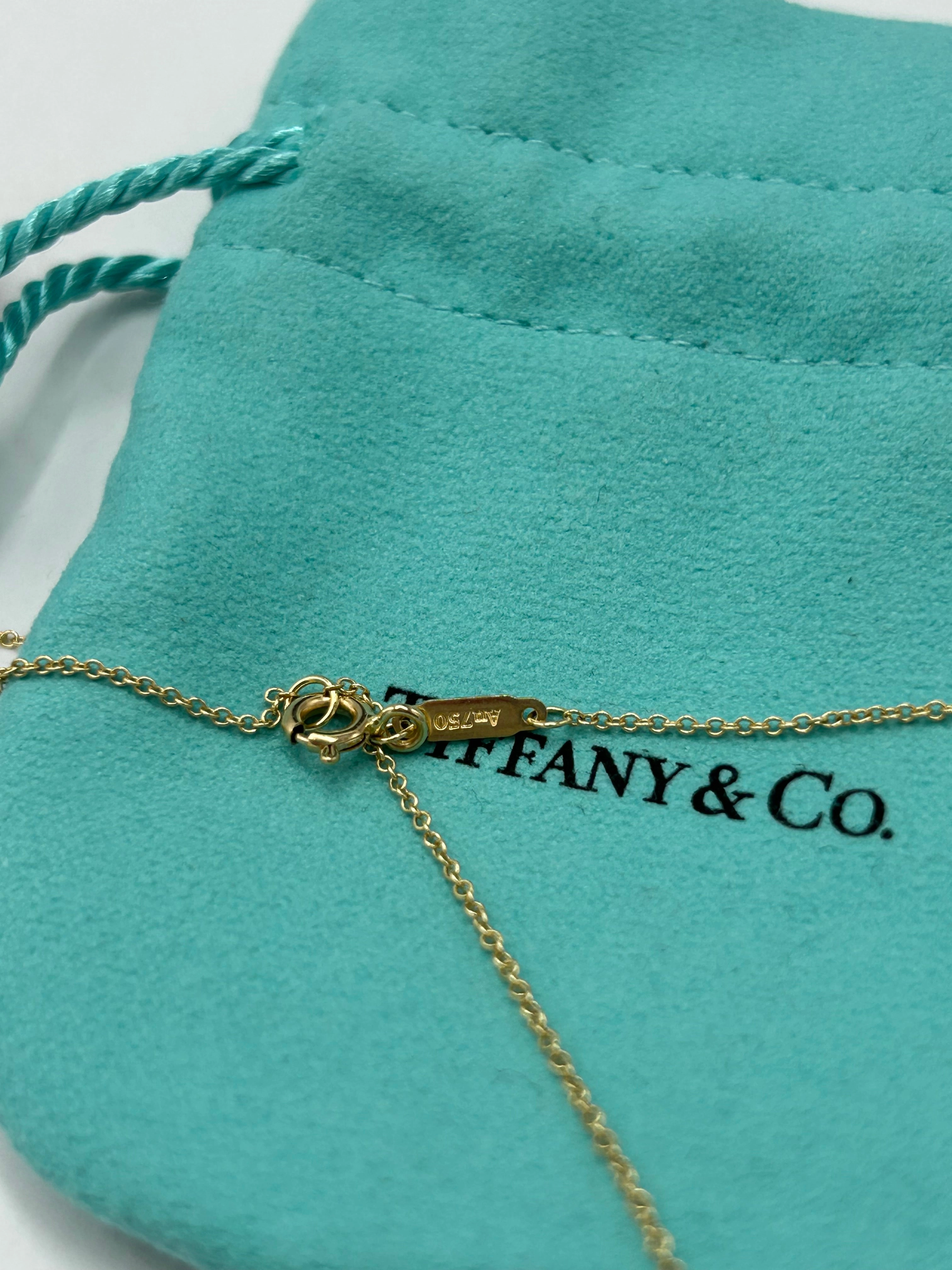 Tiffany & Company 18K T Smile Pendant Luxury Designer Necklace