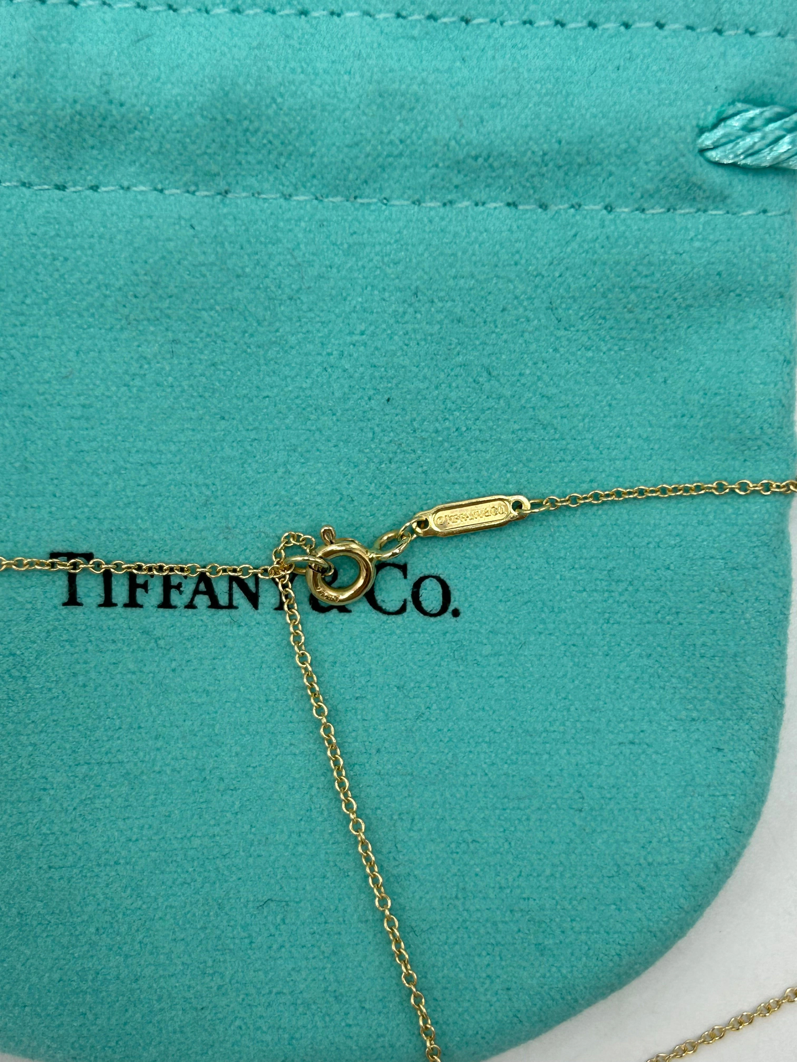 Tiffany & Company 18K T Smile Pendant Luxury Designer Necklace