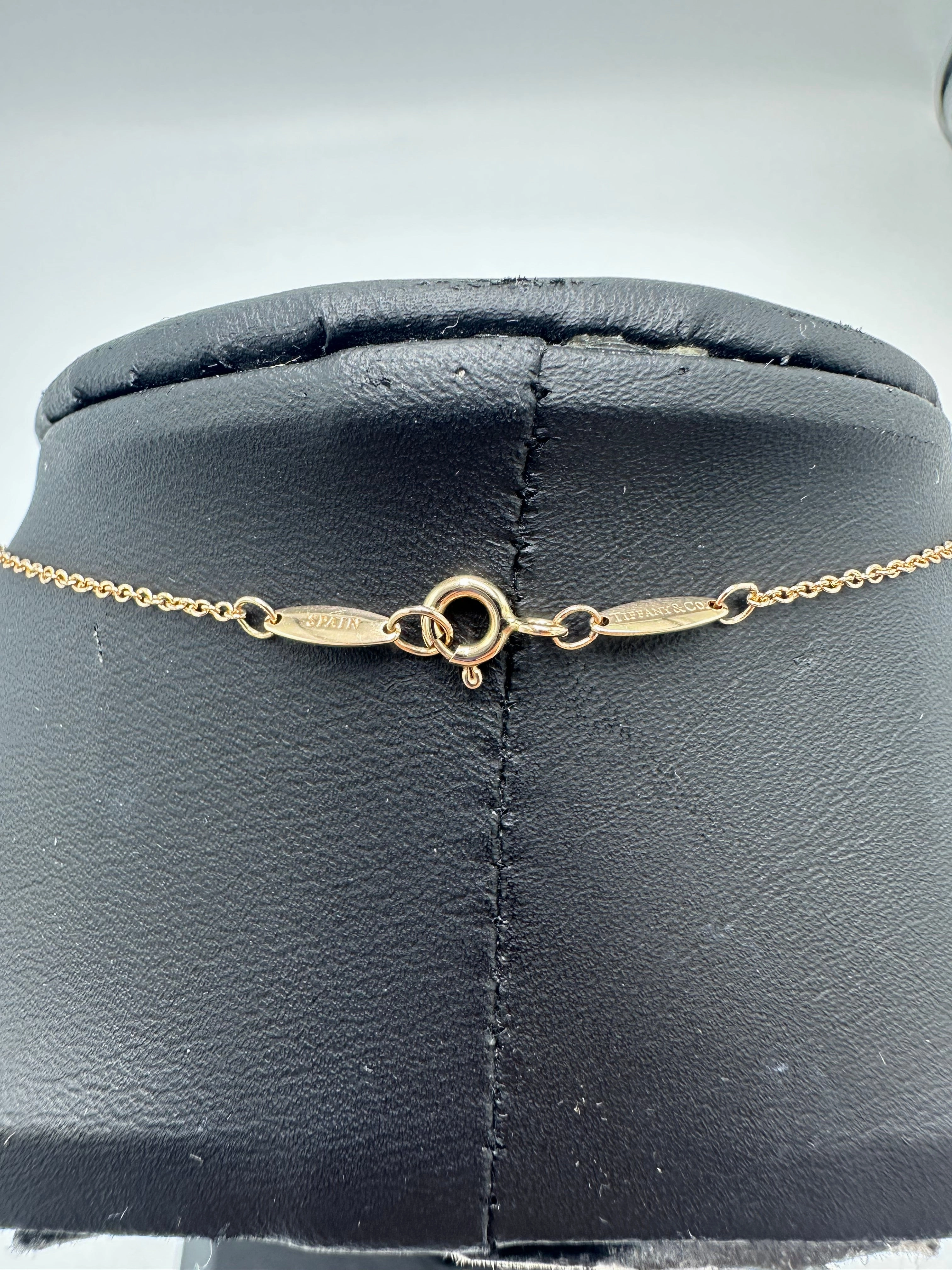 Tiffany & Company Diamonds By The Yard 18K Rose Gold Designer Luxury Necklace