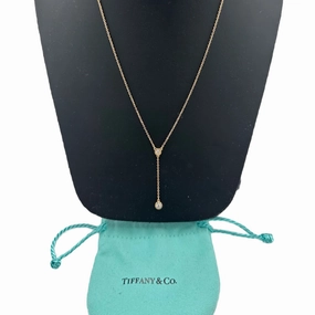 Tiffany & Company Diamonds By The Yard 18K Rose Gold Designer Luxury Necklace
