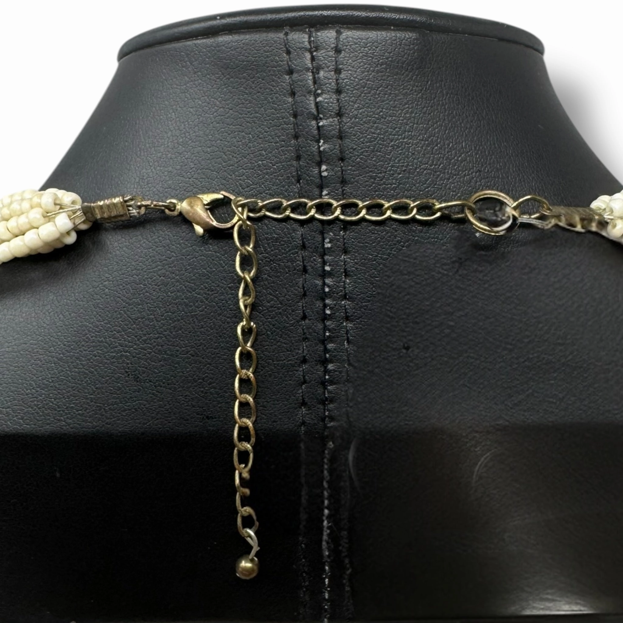 Tribal Multi Strand Seed Beaded Collar Necklace By Unbranded