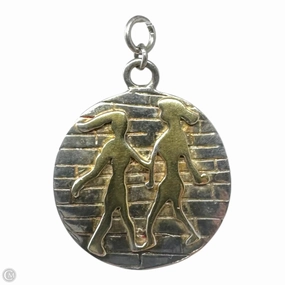 Two Tone Sterling Silver Necklace Pendant