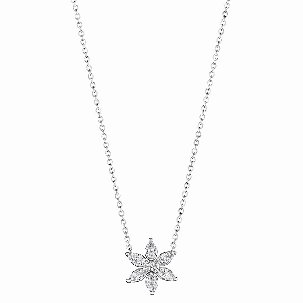Verragio 18k Diamond Flower Marquise Pendant