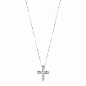 Verragio 18k Small Diamond Cross Pendant