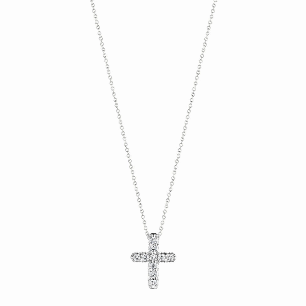 Verragio 18k Small Diamond Cross Pendant