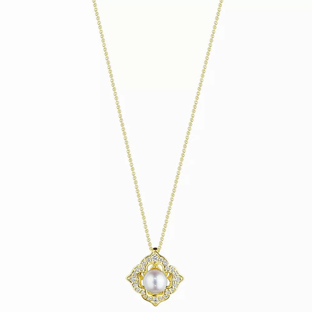 Verragio 18k Victorian Pearl Pendant Necklace